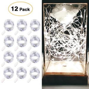 12pcs Cold White String Lights 6.6ft Each with 20 Mini LEDs 6.6ft Long - Picture 1 of 6