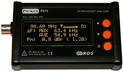 PIRA P275 FM Broadcast Analyzer Modulation Meter RDS Decoder - Image 1 of 4