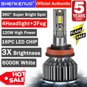 For Nissan Rogue 2014-2020 6000K LED Headlight High Low Beam+Fog Light Bulbs V2T - Picture 1 of 14