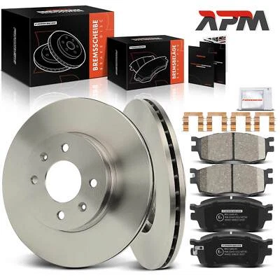 Bremsscheiben Belüftet Ø256 Bremsbeläge Vorne für Hyundai Accent 3 i20 KIA Rio 2