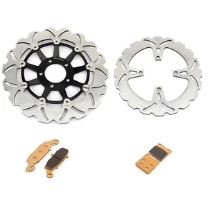 Bremsscheiben Rotoren Beläge vorne hinten für Suzuki GS 500 E 1996-2003 GS 500 F 04-10 - Bild 1 von 10
