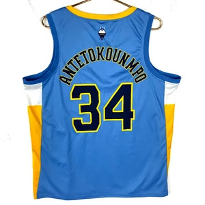 Milwaukee Brewers Trikot XL Espn Giannis Antetokunmpo Blau Nba - Bild 1 von 3