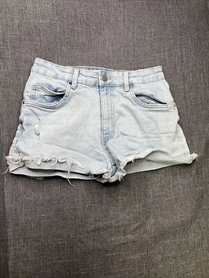 Pantalones cortos de mezclilla de algodón para mujer talla 4 28" corte de cintura tiro medio Sylvie elásticos Foto 1 de 4