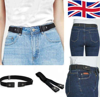 BESTBUY2099 Unisex No Bulge Hassle Buckle-Free Elastic Belts Invisible Belt for Jeans Dress