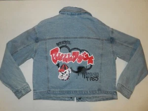 NEW NWT WOMEN'S LADIES GEORGIA BULLDOGS UGA DENIM JEAN JACKET SZ MEDIUM MSRP $99 - Picture 1 of 5