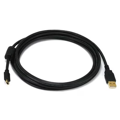 Monoprice USB 2.0 Cable,6 ft.L,Black 5448 Monoprice 5448 0844660054481 Black - Image 1 of 2