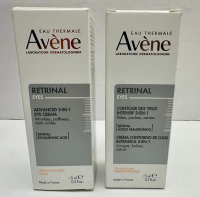 2 крема для глаз от морщин Avene Retrinal Eyes Advanced 3 в 1 15 мл BB: 10/2027 - Изображение 1 из 4