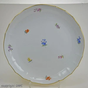 Anbietschale Porzellan original Meissen Streublümchen Goldrand Sammlerstück - Bild 1 von 6