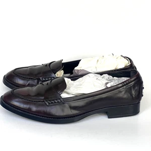Tod's caricatore in pelle bordeaux scuro taglia donna 39,5 - Foto 1 di 21