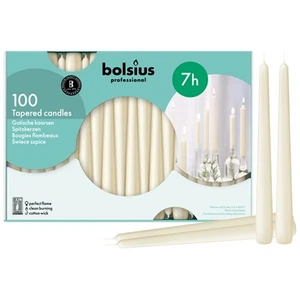 Ivory Taper Candles 100 Count Bulk Pack - 10 Inch Dinner Candle Set - 7+ Burn... - Picture 1 of 9