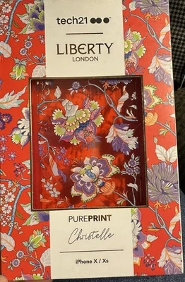 LIBERTY LONDON Tech21 Pureprint  Christelle Red iPhone case iPhone X/Xs NIB - Image 1 of 2