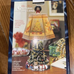 Vintage Glo-Thru Ceramic Snowman Christmas Lamp Holiday 12” W/Box - Picture 1 of 6