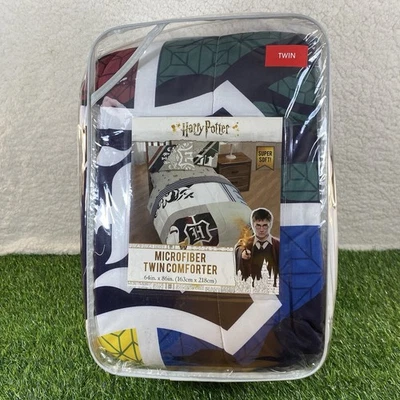 Harry Potter Comforter Twin/Full Boys Girls White Microfiber Warm New 64 x 86 in - Image 1 of 4