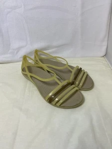 Crocs Isabella Huarache iridescent Jelly Sandals Strappy Womens Size 6 - Picture 1 of 7