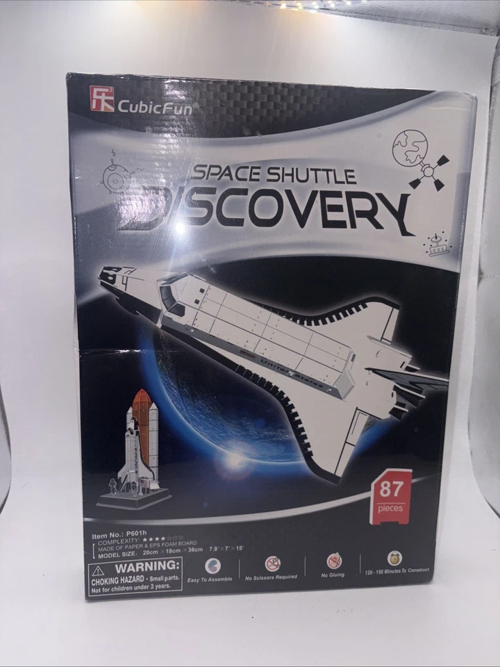 Cubicfun Space Shuttle Discovery 3D Puzzle Model Kit 87 Pieces New Sealed - Image 1 of 3