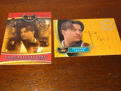 2001 Inkworks Brendan Fraser Mummy Returns Signed Card with Autograph Redemption - Image 1 of 2