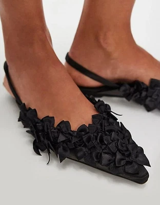 Sapatilhas Free People x Jeffrey Campbell Mayfair pretas de cetim novas 8 - Imagem 1 de 4