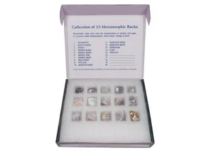 United Scientific Metamorphic Rock Collection Specimens Set - 15 Piece - Set 1 - Picture 1 of 1