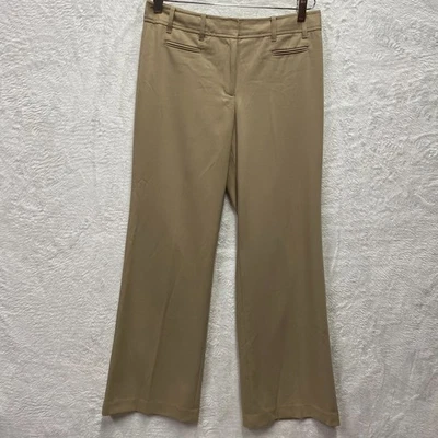 Pantalones de vestir Ann Taylor Loft Marisa para mujer 6 beige oficina carrera tiro medio pierna ancha Foto 1 de 4
