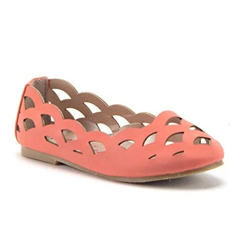 Zapatos de vestir planos de ballet sin cordones punta redonda recortados con láser Jazamé para niñas pequeñas Foto 1 de 1