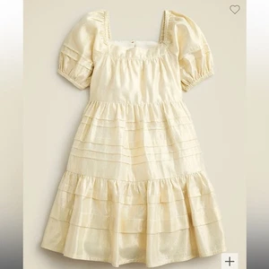 Crewcut Girls' pintuck dress in gold lamé 14 - Picture 1 of 5