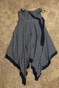 Banana Republic Handkerchief-Hem Asymmetrical Strappy Sleeve Dress Women’s Sz 6 - Picture 1 of 6