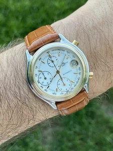 Orologio Watch Baume & Mercier Automatic Chrono Vintage Swiss Rare - Picture 1 of 20