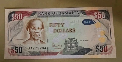 2021 Jamaica 50 Dollar Note - Image 1 of 2