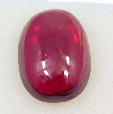 58.30 Ct Natural Mozambique -Red Ruby Oval Cabochon Cut Loose Gemstone Certified - Image 1 of 4