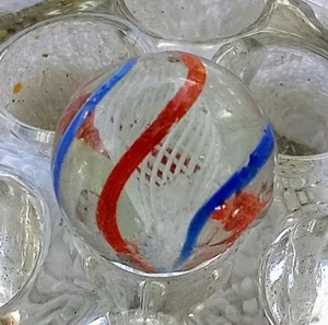 19/32" German Handmade Latticinio Marble In NM Condition. - Picture 1 of 9