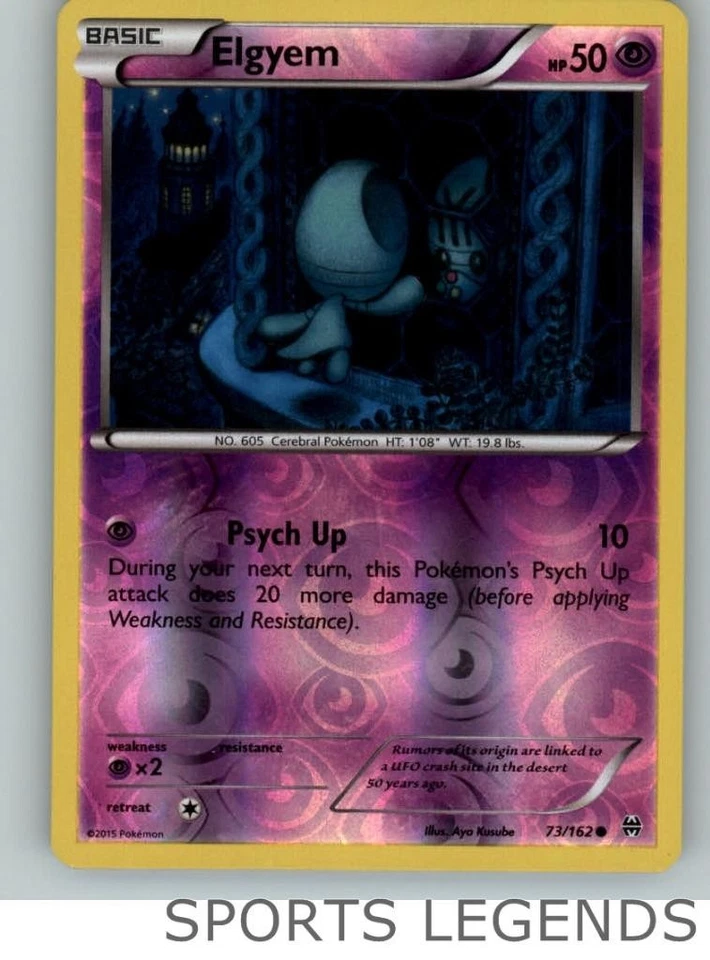 2015 pokemon Breakthrough reverse holo Elgyem 73/162 - Image 1 of 1