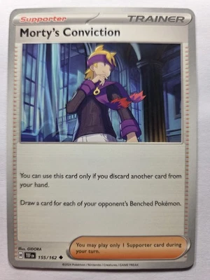Morty's Conviction 155/162 TEF SV05: Temporal Forces Uncommon Normal NM Pokemon - Image 1 of 2