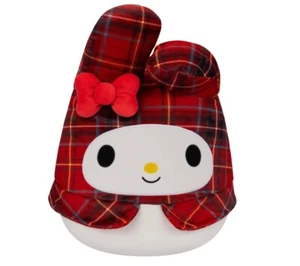 Sanrio x Squishmallows Kellytoy Hello Kitty My Melody Plaid Plush Large 14in NWT - Picture 1 of 3