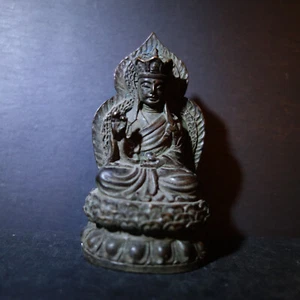 muy buen Vitarka Mudra Bronce Buda del Tíbet - Imagen 1 de 10