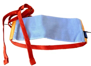 Fabric Face Mask Baggu Lavender Rust NEW Organic Cotton NWOT 8 1/2" x 2 3/4" - Picture 1 of 3