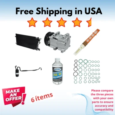 Compressor, Condenser & Driers A/C Fit Ford Taurus 1997-1999 - Image 1 of 4