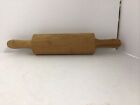 VINTAGE Wooden ROLLING PIN 15" w/ handles 
