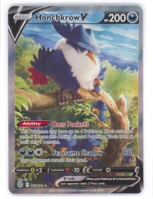Honchkrow V Alternate Art 162/172 NM - 2022 Brilliant Stars Pokemon NM 0321#20 - Image 1 of 2