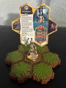 Heroscape Custom Figur & Karte / Pocahontas / Aquilla Unique Hero - Bild 1 von 3
