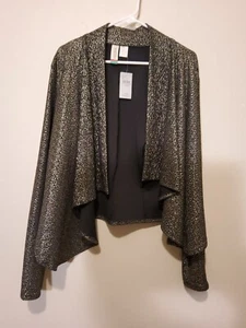NWT! Buckle Mimi Chia Black Sparkle Open Long Sleeve Cardigan size XL - Picture 1 of 6