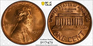 PCGS MS67 RD 1970-D Lincoln Memorial Cent Red - Picture 1 of 3