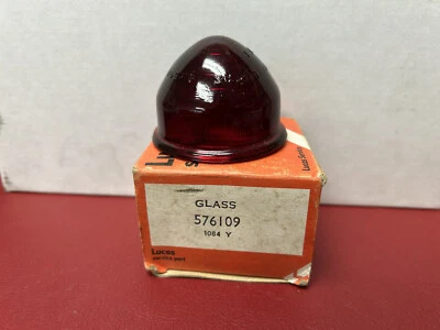 LUCAS L594 Red GLASS BEEHIVE LENS Mini,Land Rover, Morgan,MGA,TR2-4,Morris - Image 1 of 3