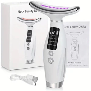 NWT Neck Face Massager 7 Color Facial Massager w/Vibrating & Warming Function - Picture 1 of 6
