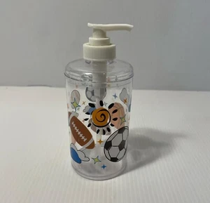 Child's Lotion/Soap Dispenser Sports Outdoors Bathroom Decor Soccer Baseball - Picture 1 of 2