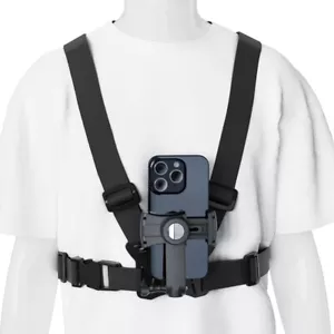Harnais de poitrine pour caméra GoPro telephone verticale ou horizontale Maclean - Photo 1/11