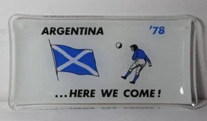 Vintage 1978 FIFA World Cup Argentina Soccer Tip Tray Change Tray Mario Kempes - Picture 1 of 17