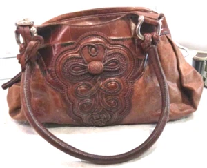 Purse Brighton Katarina 3D Leather Masterpiece Collection Shoulder Handbag Brown - Picture 1 of 9