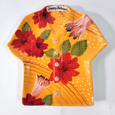 Tommy Bahama Cape Craftsmen 2006 Plate Hawaiian Floral Shirt Dish Candy - Image 1 of 4