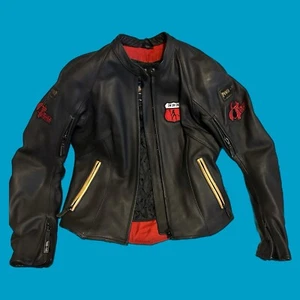Power Trip Black Widow 333 Armored Lined Womens Leather Motorcycle Jacket Size M - Bild 1 von 11
