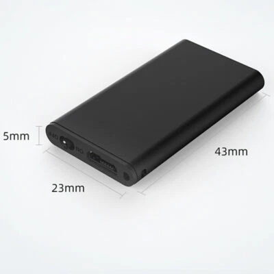 8GB Ultra-thin Portable Digital Voice Activated Mini Recorder MP3 Player Black - Image 1 of 4